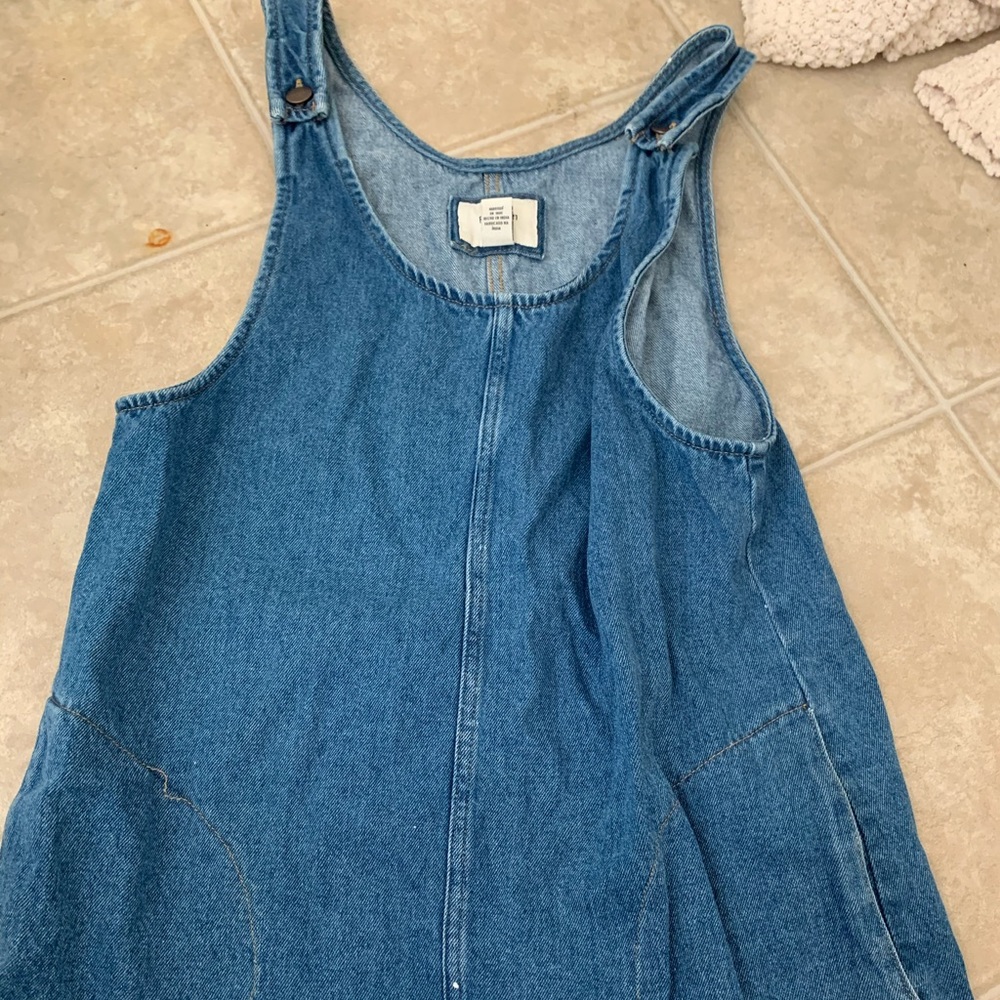 Denim overall dress
